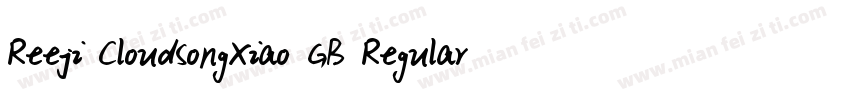 Reeji CloudSongXiao GB Regular字体转换